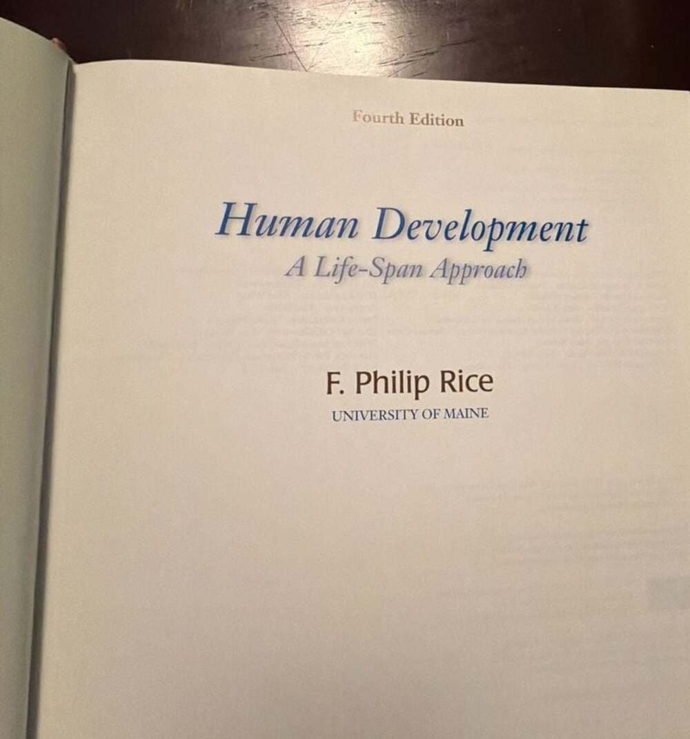 Human Development by F. Philip Rice, Fourth Edition - Picture 3 of 4